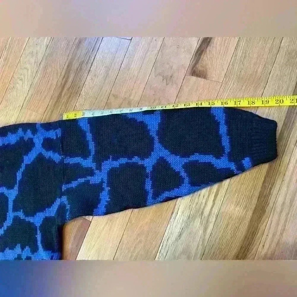 Vintage Esprit Sport Oversized 80's Sweater Women’s Size Small Black/Purple - Picture 5 of 8